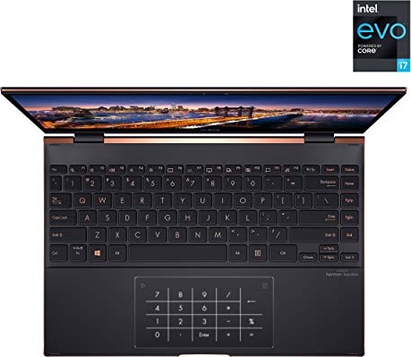 ASUS ZenBook Flip S Ultra Slim Laptop, 13.3” 4K UHD OLED Touch Display, Intel Evo Platform - Core i7-1165G7 CPU, 16GB RAM, 1TB SSD, Thunderbolt 4, TPM, Windows 10 Pro, Jade Black, UX371EA-XH77T