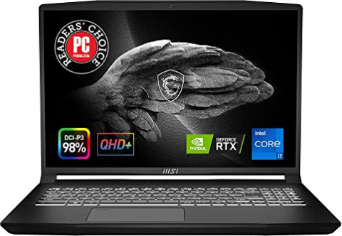 MSI Creator M16 16" Content Creation Laptop: Intel Core i7-12650H RTX 3060 32GB 1TB NVMe SSD, QHD+ 16:10 60Hz 100% DCI-P3, 180-Degree Lay-Flat, Cooler Boost Trinity+, Win 11 Home: Black A12UEV-468