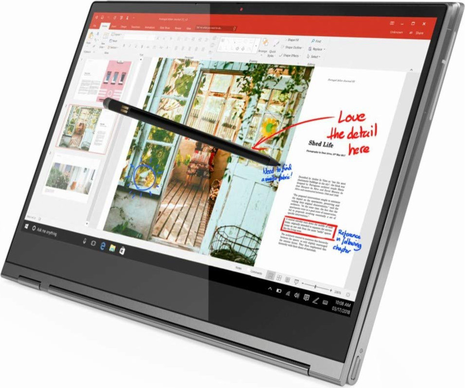 2019 Lenovo Yoga C930 2-in-1 13.9" FHD Touch-Screen Laptop - Intel i7, 12GB DDR4, 512GB PCIe SSD, 2x Thunderbolt 3, Dolby Atmos Audio, Webcam, WiFi, Active Pen, 3 LBS, 0.6", Windows 10, Iron Gray