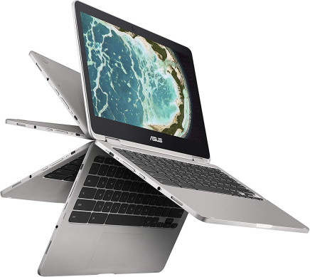 Asus C302CA-DHM4 Chromebook Flip 12.5-Inch Touchscreen Convertible Chromebook, Intel Core M3, 4GB RAM, 64GB Flash Storage, All-Metal Body, USB Type C, Corning Gorilla Glass, Chrome OS
