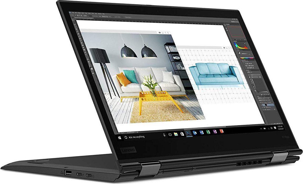 Lenovo 14" ThinkPad X1 Yoga 3rd Gen Touchscreen LCD 2 in 1 Ultrabook Intel Core i7 (8th Gen) i7-8550U Quad-core (4 Core) 1.8GHz 8GB LPDDR3 256GB SSD Windows 10 Pro 64-bit (English) Black, 20LD001KUS