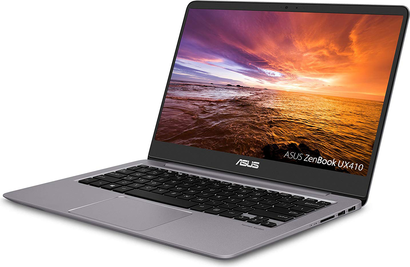 ASUS ZenBook Ultra-Slim Laptop - 14” FHD IPS WideView Display, Intel Core i7-8550U CPU, 8GB DDR4, 128GB SSD + 1TB HDD, Windows 10, Backlit keyboard, 3.1lbs, Quartz Grey - UX410UA-AS74