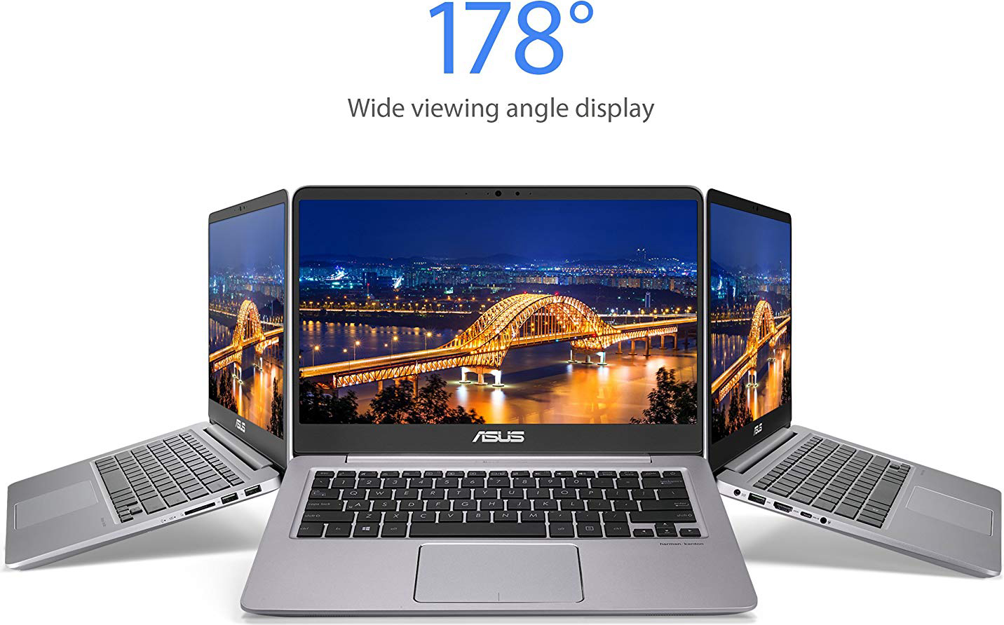 ASUS ZenBook Ultra-Slim Laptop - 14” FHD IPS WideView Display, Intel Core i7-8550U CPU, 8GB DDR4, 128GB SSD + 1TB HDD, Windows 10, Backlit keyboard, 3.1lbs, Quartz Grey - UX410UA-AS74