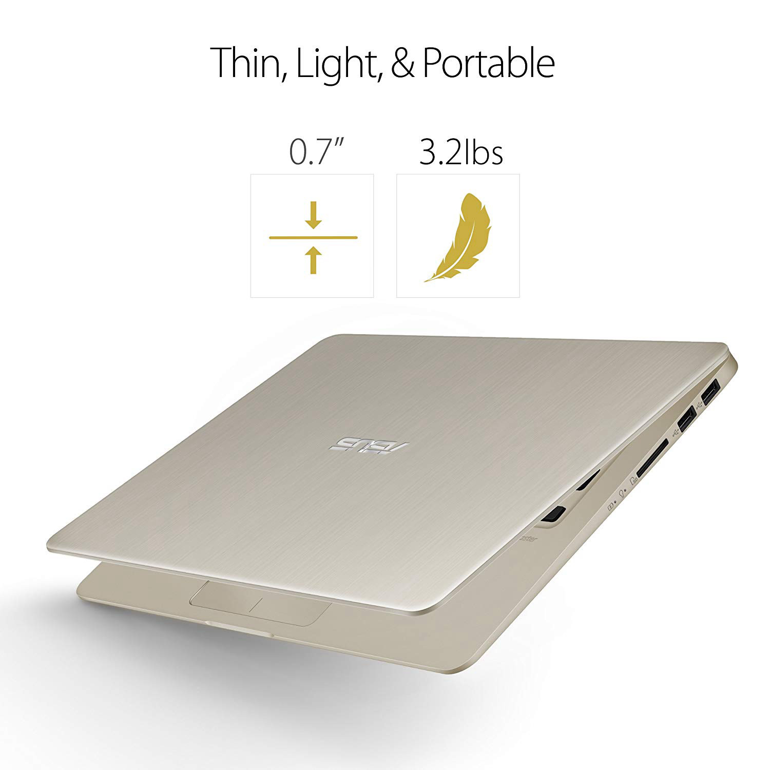 ASUS VivoBook S Thin & Light Laptop, 14" FHD, Intel Core i7-8550U, 8GB RAM, 256GB SSD, GeForce MX150, NanoEdge Display, Backlit Kbd, FP Sensor - S410UN-NS74