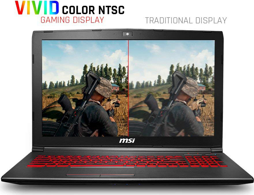 Aluminum Black 16GB MSI GV62 8RD-276 15.6 Performance Gaming Laptop NVIDIA GTX 1050Ti 4G 6 cores 1TB HDD 128GB NVMe SSD Red Backlit KB Win 10 Home Intel Core i7-8750H 