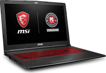 MSI GV62 8RD-200 15.6" Full HD Performance Gaming Laptop PC i5-8300H, GTX 1050Ti 4G, 8GB RAM, 16GB Intel Optane Memory + 1TB HDD, Win 10 64 bit, Black, Steelseries Red Backlit Keys