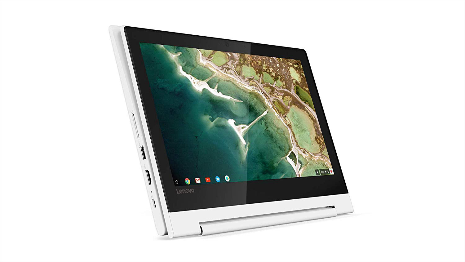 Lenovo Chromebook C330 2-in-1 Convertible Laptop, 11.6-Inch HD (1366 x 768) IPS Display, MediaTek MT8173C Processor, 4GB LPDDR3, 64 GB eMMC, Chrome OS, 81HY0000US, Blizzard White