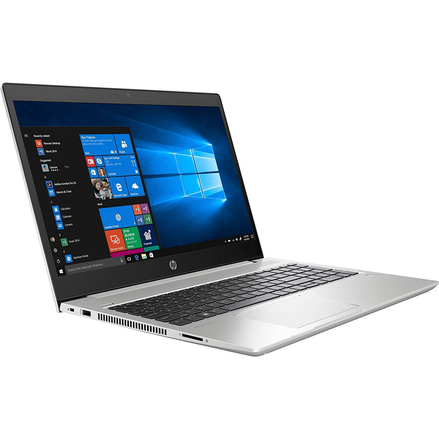 2019 HP Probook 450 G6 15.6" HD Business Laptop (Intel Quad-Core i5-8265U, 16GB DDR4 RAM, 256GB PCIe NVMe M.2 SSD + 1TB HDD, UHD 620) Backlit, USB Type-C, RJ45, HDMI, Windows 10 Pro Professional