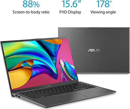 ASUS VivoBook 15 15.6 Inch FHD 1080P Laptop (AMD Ryzen 3 3200U up to 3.5GHz, 16GB DDR4 RAM, 256GB SSD, AMD Radeon Vega 3, Backlit Keyboard, FP Reader, WiFi, Bluetooth, HDMI, Windows 10) (Grey)