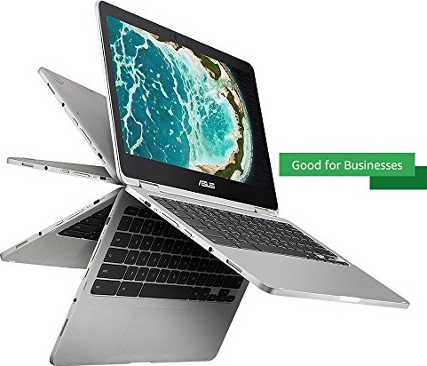ASUS Chromebook Flip C302 2-In-1 Laptop- 12.5” Full HD 4-Way NanoEdge Touchscreen, Intel Core M7 Processor, 8GB RAM, 64GB Flash Storage, USB Type C, All Metal Body, Chrome OS- C302CA-AH74 Silver
