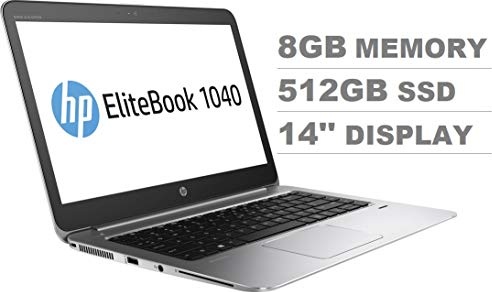 HP EliteBook 1040 G3 14" 2K QHD Touchscreen (2560x1440) Business Laptop (Intel Core i5-6300U, 8GB DDR4 RAM, 512GB PCIe M.2 SSD) HDMI, WiFi AC, Bluetooth, Type-C, Windows 10 Pro