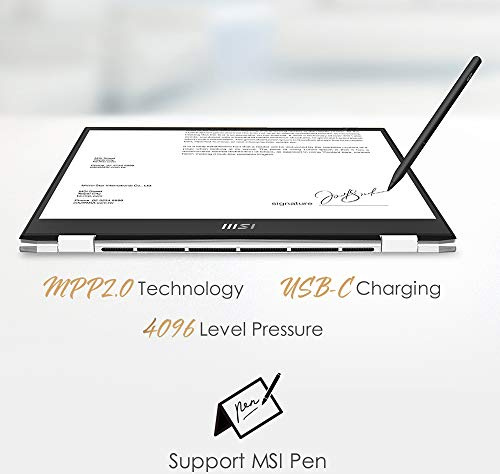 MSI Summit E13 Flip EVO Professional Laptop: 13" IPS-Level Touch Screen, Intel core i7-1185G7, Iris Xe, 32GB RAM, 1TB NVMe SSD, Win10 PRO, Pure White (A11MT-020)