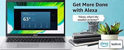 Acer Aspire 5 A515-56-36UT Slim Laptop | 15.6" Full HD Display | 11th Gen Intel Core i3-1115G4 Processor | 4GB DDR4 | 128GB NVMe SSD | WiFi 6 | Amazon Alexa | Windows 10 Home (S mode)