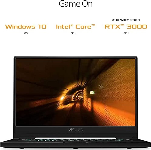 ASUS TUF Dash 15.6" Ultra Slim Gaming Laptop 144Hz FHD IPS Intel 4-Core i7-11370H NVIDIA GeForce RTX 3050TI 32GB RAM DDR4 1TB NVMe SSD USB C WiFi AX HDMI 2.0 RJ-45 Thunderbolt 4 Windows 10 Pro