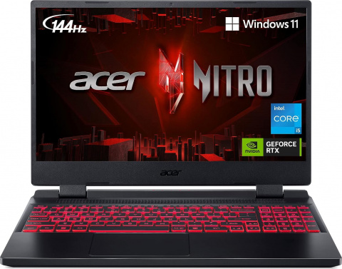 Acer Nitro 5 AN515-58-57Y8 Gaming Laptop | Intel Core i5-12500H | NVIDIA GeForce RTX 3050 Ti Laptop GPU | 15.6" FHD 144Hz IPS Display | 16GB DDR4 | 512GB Gen 4 SSD | Killer Wi-Fi 6 | Backlit Keyboard